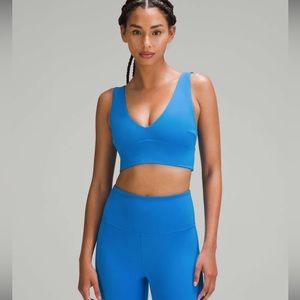 Lululemon Align V-neck Bra, A/B, Size 8, Poolside Blue, NWT